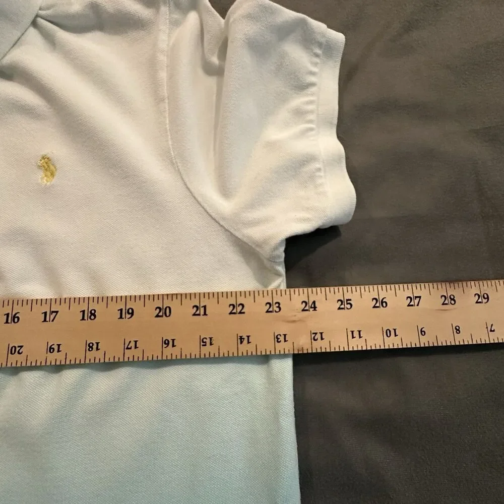 Polo Ralph Lauren Ombre Shirt Mens XL Custom Slim Fit Dip Dye White Blue